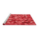 Sideview of Machine Washable Transitional Red Rug, wshpat815rd