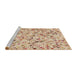 Sideview of Machine Washable Transitional Vanilla Gold Rug, wshpat816brn