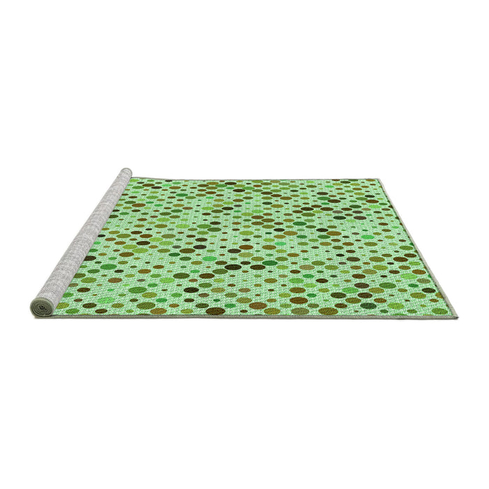 Sideview of Machine Washable Transitional Mint Green Rug, wshpat816grn