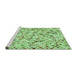 Sideview of Machine Washable Transitional Mint Green Rug, wshpat816grn