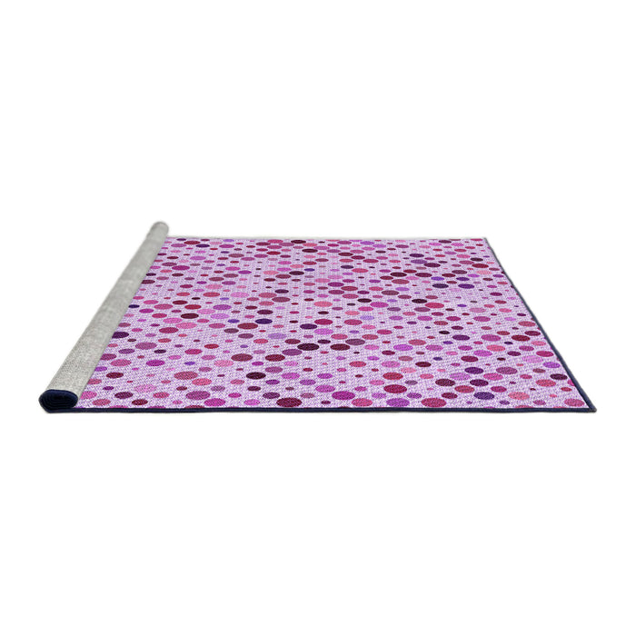 Sideview of Machine Washable Transitional Crimson Purple Rug, wshpat816pur
