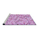 Sideview of Machine Washable Transitional Crimson Purple Rug, wshpat816pur