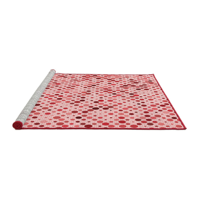 Sideview of Machine Washable Transitional Light Red Pink Rug, wshpat816rd