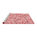 Sideview of Machine Washable Transitional Light Red Pink Rug, wshpat816rd