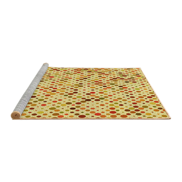 Sideview of Machine Washable Transitional Orange Rug, wshpat816yw
