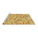 Sideview of Machine Washable Transitional Orange Rug, wshpat816yw