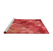 Sideview of Machine Washable Transitional Red Rug, wshpat817rd