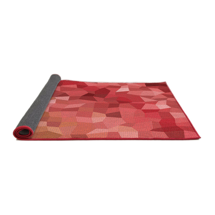 Thickness of Patterned Red Rug, pat817rd