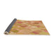 Thickness of Patterned Yellow Orange Rug, pat818org