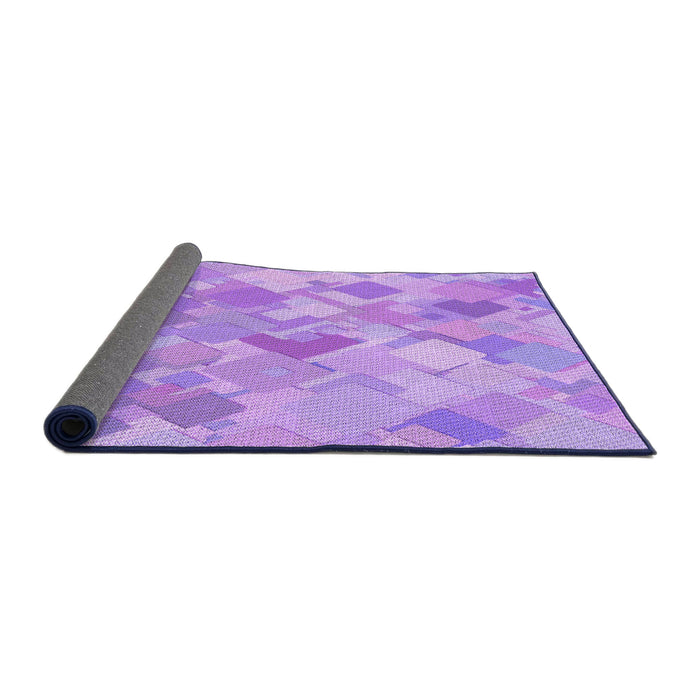 Thickness of Patterned Purple Rug, pat818pur