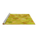 Sideview of Machine Washable Transitional Golden Yellow Rug, wshpat818yw