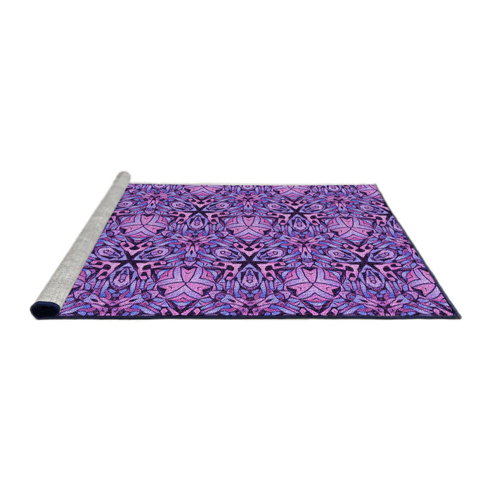 Sideview of Machine Washable Transitional Purple Rug, wshpat819pur