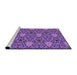 Sideview of Machine Washable Transitional Purple Rug, wshpat819pur
