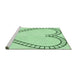 Sideview of Machine Washable Transitional Mint Green Rug, wshpat82grn