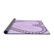 Thickness of Patterned Orchid Purple Rug, pat82pur
