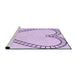 Sideview of Machine Washable Transitional Orchid Purple Rug, wshpat82pur