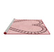 Sideview of Machine Washable Transitional Pink Rug, wshpat82rd