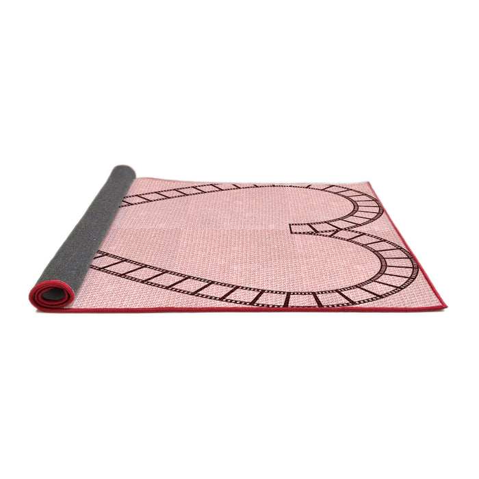 Thickness of Patterned Pink Rug, pat82rd