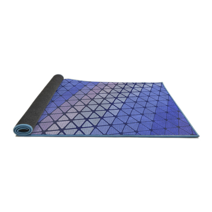 Thickness of Patterned Blue Rug, pat820blu