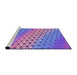 Sideview of Machine Washable Transitional Blue Violet Purple Rug, wshpat820pur