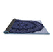 Thickness of Patterned Purple Mimosa Purple Rug, pat821blu