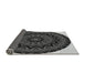 Thickness of Patterned Charcoal Black Rug, pat821gry