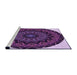 Sideview of Machine Washable Transitional Orchid Purple Rug, wshpat821pur