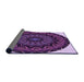 Thickness of Patterned Orchid Purple Rug, pat821pur