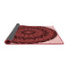 Thickness of Patterned Dark Red Rug, pat821rd