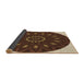 Thickness of Patterned Peru Brown Rug, pat822brn