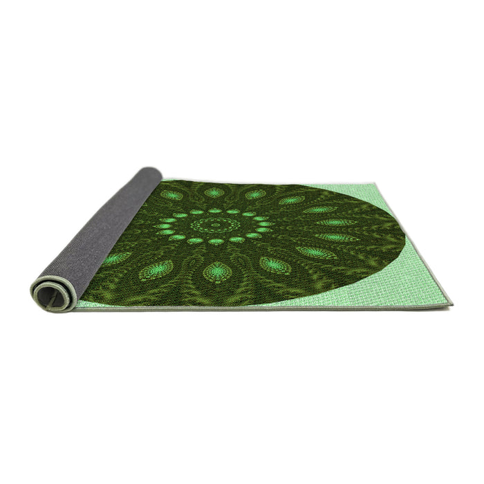 Thickness of Patterned Green Rug, pat822grn