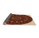 Thickness of Patterned Orange Rug, pat822org
