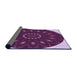 Thickness of Patterned Orchid Purple Rug, pat822pur