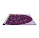 Sideview of Machine Washable Transitional Orchid Purple Rug, wshpat822pur