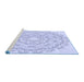 Sideview of Machine Washable Transitional Lavender Blue Rug, wshpat823blu