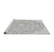 Sideview of Machine Washable Transitional Platinum Gray Rug, wshpat823gry