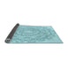 Thickness of Patterned Electric Blue Rug, pat823lblu