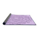 Thickness of Patterned Purple Rug, pat823pur