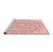 Sideview of Machine Washable Transitional Light Rose Pink Rug, wshpat823rd