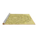 Sideview of Machine Washable Transitional Brown Rug, wshpat823yw