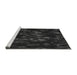Sideview of Machine Washable Transitional Midnight Gray Rug, wshpat824gry