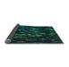 Thickness of Patterned Teal Green Rug, pat824lblu