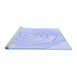 Sideview of Machine Washable Transitional Blue Rug, wshpat825blu