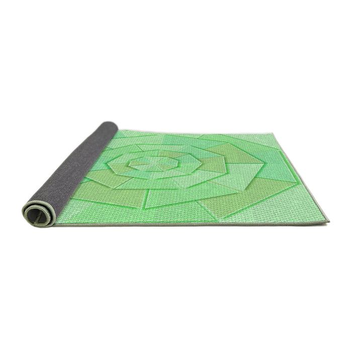Thickness of Patterned Green Rug, pat825grn