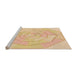 Sideview of Machine Washable Transitional Orange Rug, wshpat825org