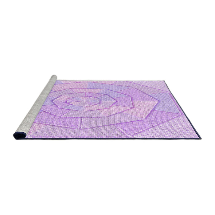 Sideview of Machine Washable Transitional Purple Rug, wshpat825pur
