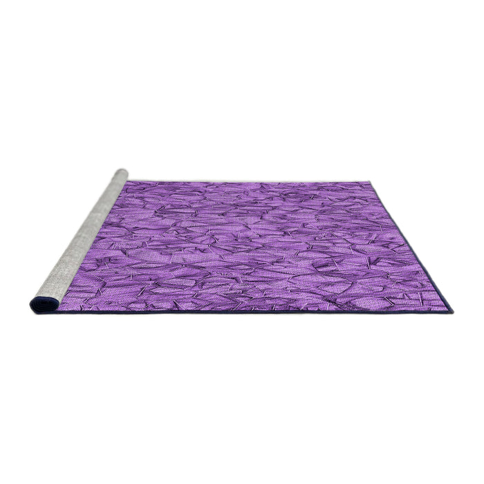Sideview of Machine Washable Transitional Purple Rug, wshpat826pur