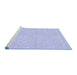 Sideview of Machine Washable Transitional Lavender Blue Rug, wshpat827blu