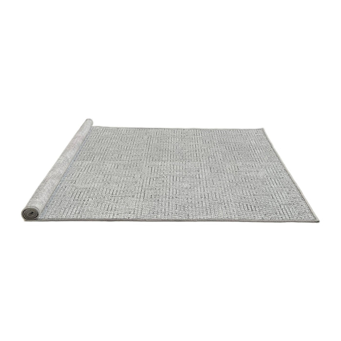Sideview of Machine Washable Transitional Platinum Gray Rug, wshpat828gry