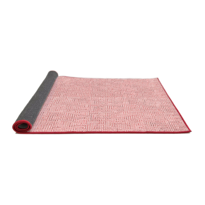 Thickness of Patterned Pastel Red Pink Rug, pat828rd
